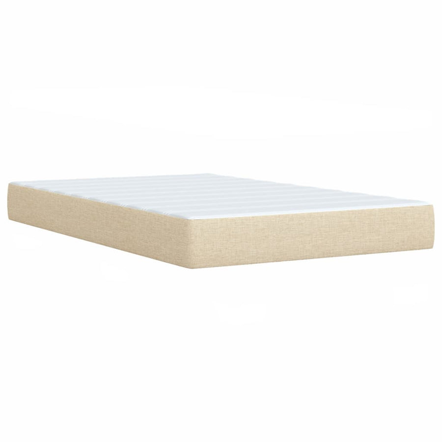 Boxspring met matras stof crèmekleurig 120x200 cm