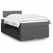 Boxspring met matras 120x200 cm donkergrijs