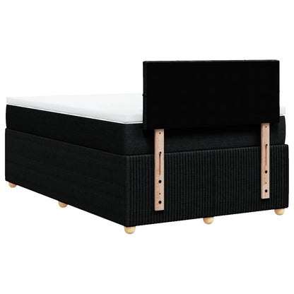 Boxspring met matras stof zwart 120x200 cm