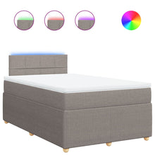 Boxspring met matras stof taupe 120x200 cm