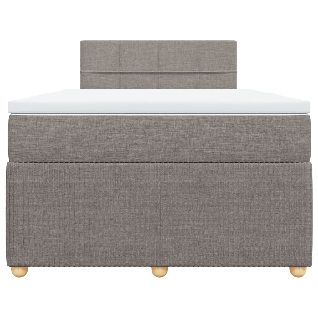 Boxspring met matras stof taupe 120x200 cm