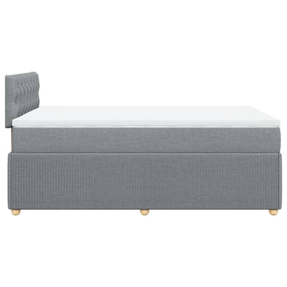Boxspring met matras stof lichtgrijs 120x200 cm