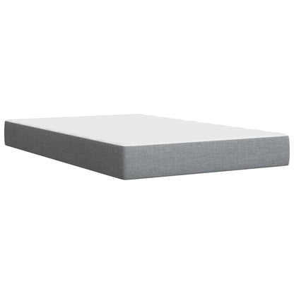 Boxspring met matras stof lichtgrijs 120x200 cm