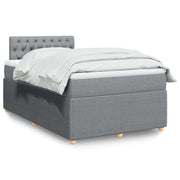 Boxspring 120x200 cm lichtgrijs met matras