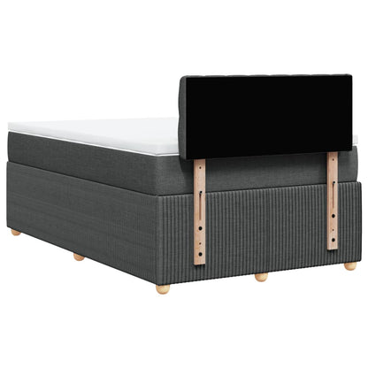 Boxspring met matras stof donkergrijs 120x200 cm