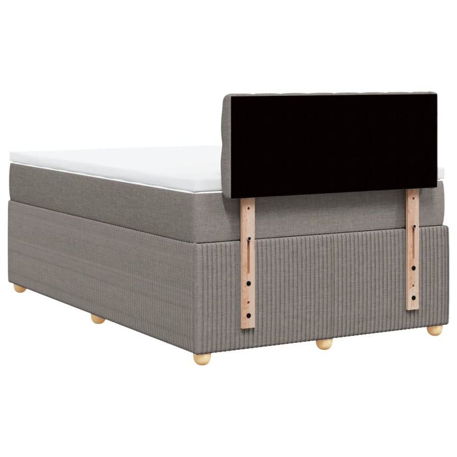 Boxspring met matras stof taupe 120x200 cm