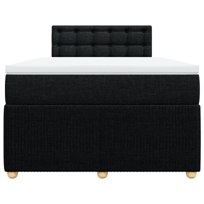 Boxspring met matras stof zwart 120x200 cm