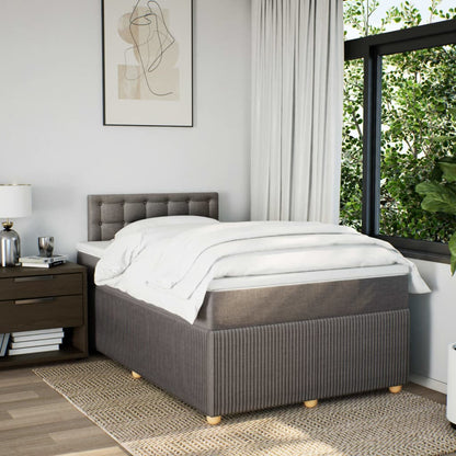 Boxspring met matras stof taupe 120x200 cm