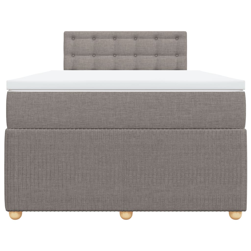 Boxspring met matras stof taupe 120x200 cm