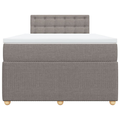 Boxspring met matras stof taupe 120x200 cm