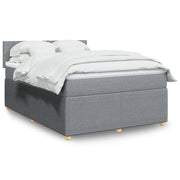 Boxspring 140x190 cm lichtgrijs met pocketveringmatras