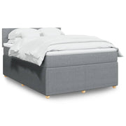 Boxspring 140x190 cm lichtgrijs met matras