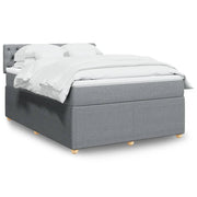 Boxspring 140x190 cm lichtgrijs met matras