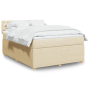 Boxspring met matras 140x190 cm stof crème