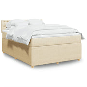 Boxspring 140x190 cm crèmekleurig met pocketveringmatras