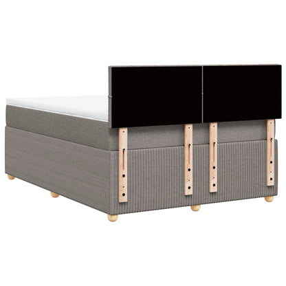 Boxspring met matras stof taupe 140x200 cm