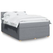 Boxspring 160x200 cm lichtgrijs pocketveringmatras