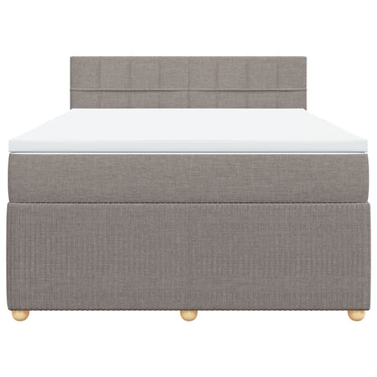 Boxspring met matras stof taupe 160x200 cm