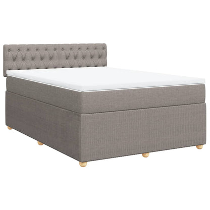 Boxspring met matras stof taupe 160x200 cm