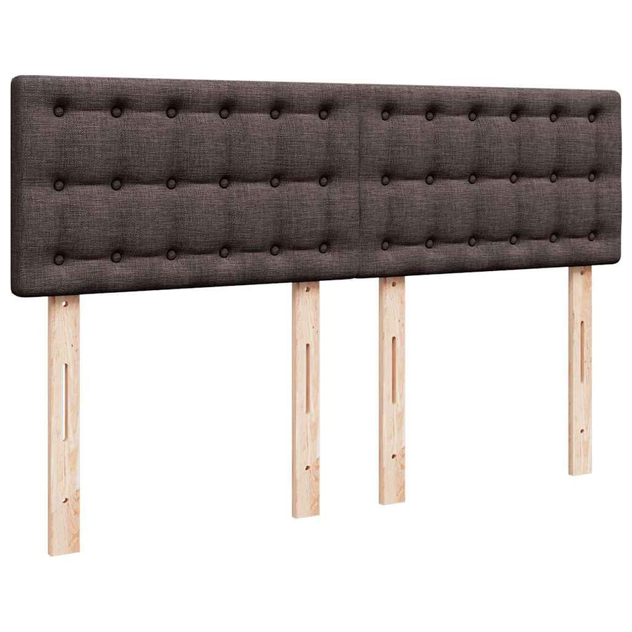 Boxspring met matras stof donkerbruin 160x200 cm