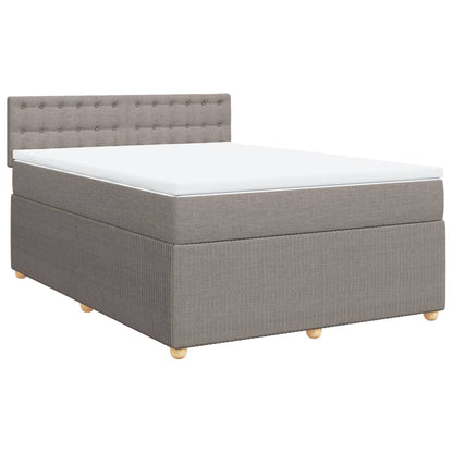 Boxspring met matras stof taupe 160x200 cm