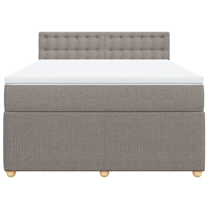Boxspring met matras stof taupe 160x200 cm