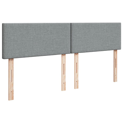 Boxspring met matras stof lichtgrijs 180x200 cm
