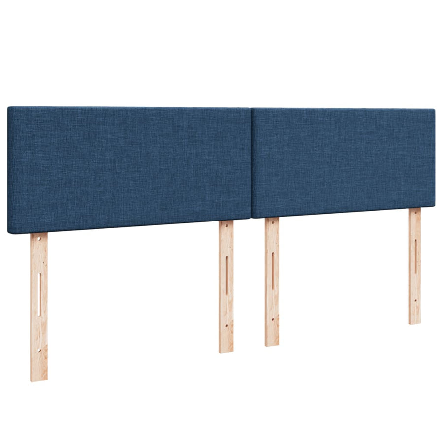 Boxspring met matras stof blauw 180x200 cm