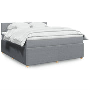 Boxspring 180x200 cm lichtgrijs met matras
