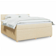 Boxspring met matras crèmekleurig 180x200 cm
