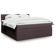 Boxspring met matras 180x200 cm bruin stof