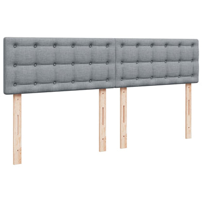 Boxspring met matras stof lichtgrijs 180x200 cm