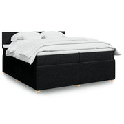 Boxspring met matras 200x200 cm zwart