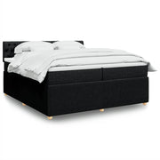 Boxspring met matras 200x200 cm zwart