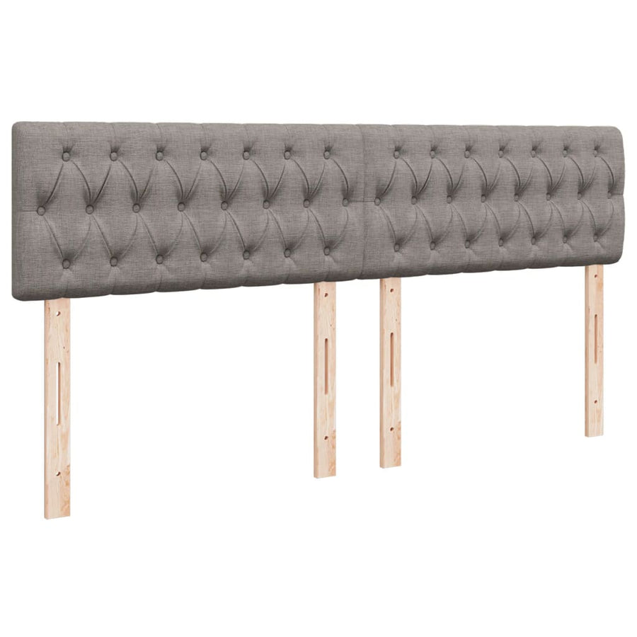 Boxspring met matras stof taupe 200x200 cm