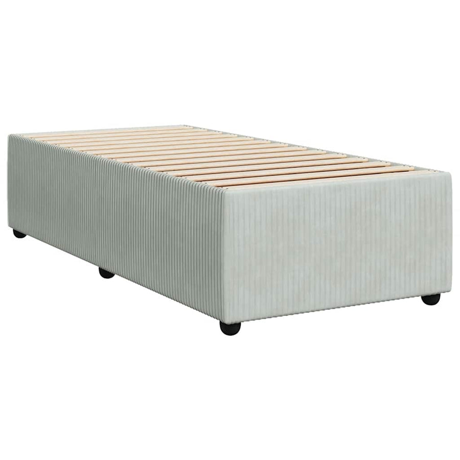 Boxspring met matras fluweel lichtgrijs 80x200 cm