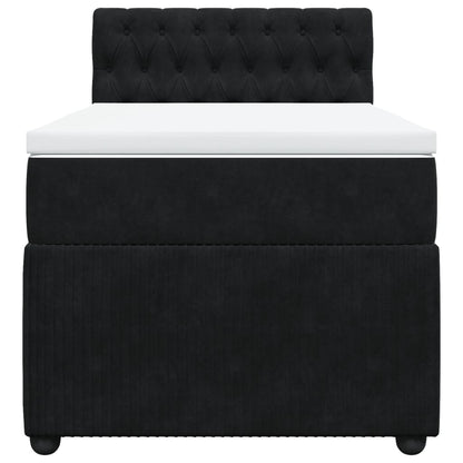 Boxspring met matras fluweel zwart 80x200 cm