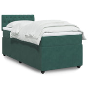 Boxspring met matras 80x200 cm donkergroen fluweel