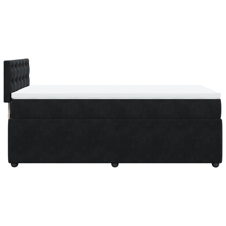 Boxspring met matras fluweel zwart 80x200 cm