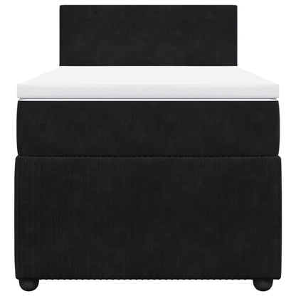 Boxspring met matras fluweel zwart 90x190 cm