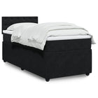 Boxspring 90x190 cm fluweel zwart