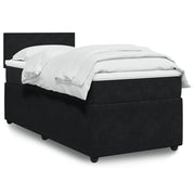 Boxspring met matras 90x200 cm zwart fluweel