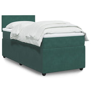 Boxspring met matras 90x200 cm donkergroen fluweel