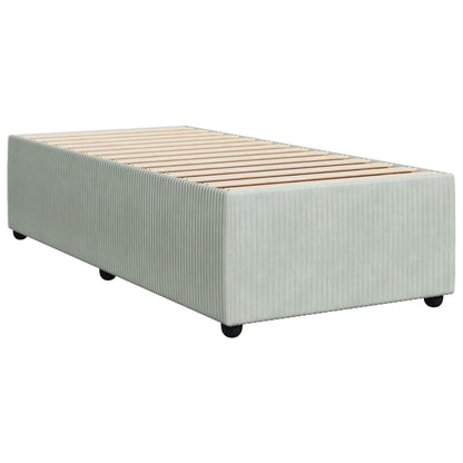Boxspring met matras fluweel lichtgrijs 90x200 cm