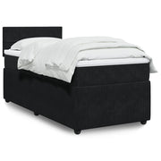 Boxspring met matras 90x200 cm zwart fluweel