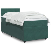 Boxspring met matras 90x200 cm donkergroen fluweel