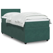 Boxspring met matras 100x200 cm donkergroen