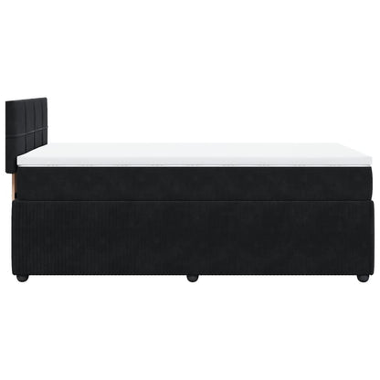 Boxspring met matras fluweel zwart 100x200 cm