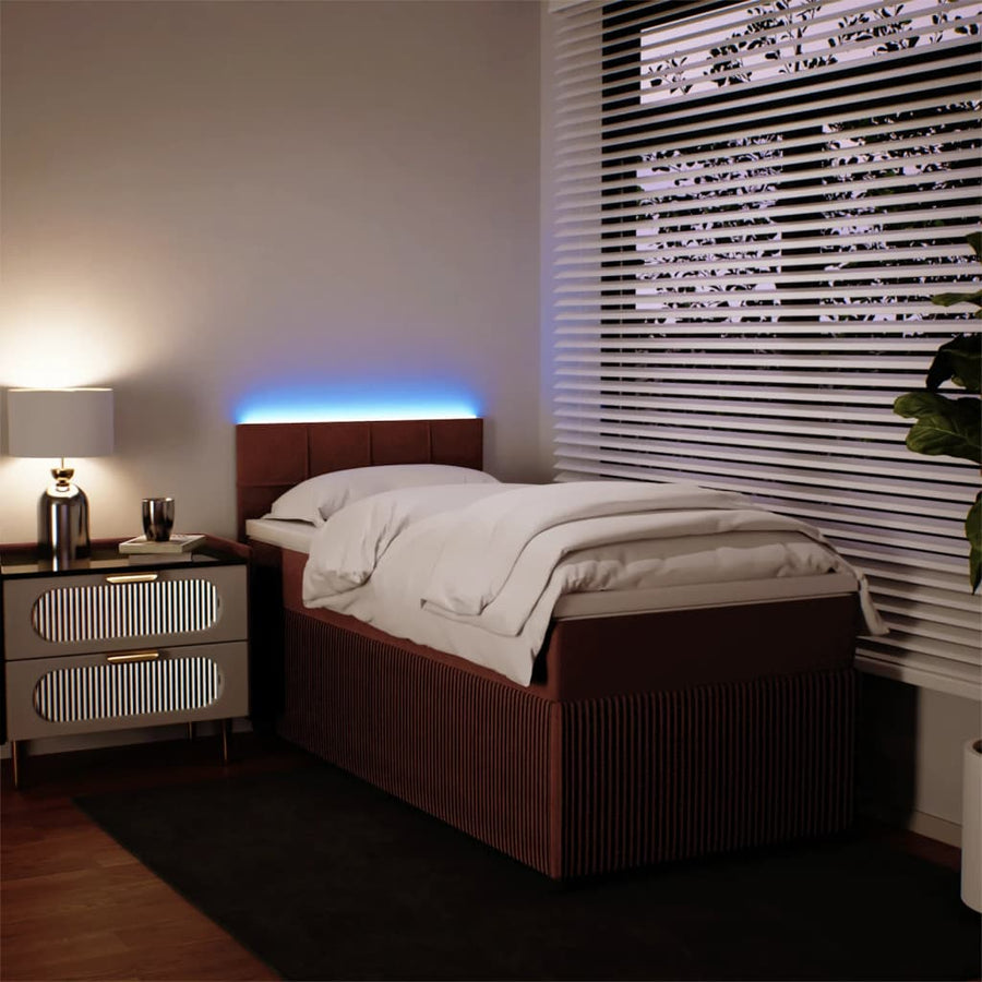 Boxspring met matras fluweel roze 100x200 cm