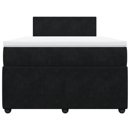 Boxspring met matras fluweel zwart 120x190 cm